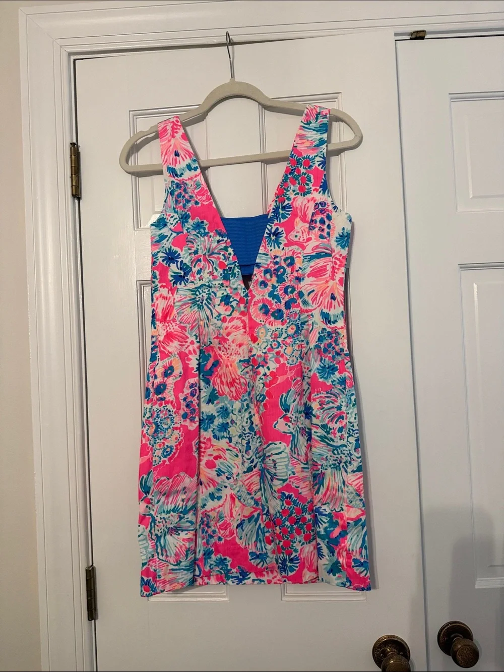 Lilly Pulitzer Pink Blue Floral Mini Dress - Picture 3 of 5